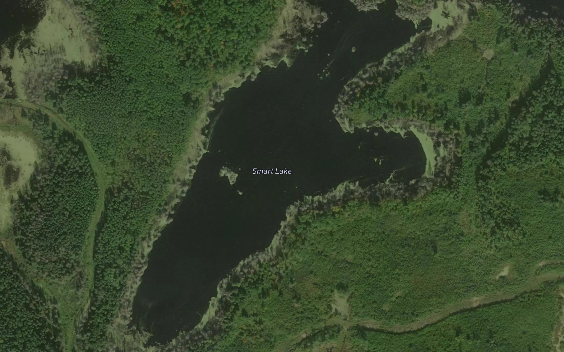 Satellite map of the Smart Lake