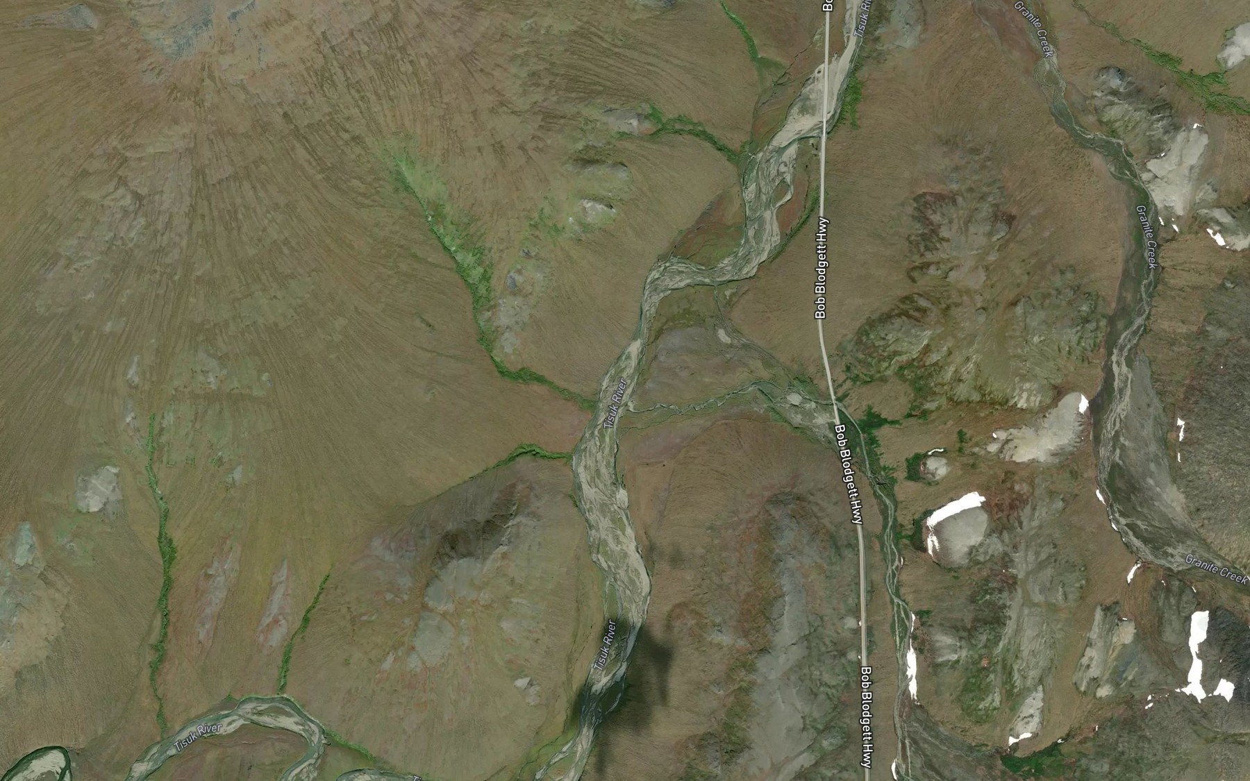 Satellite map of the Eldorado Creek