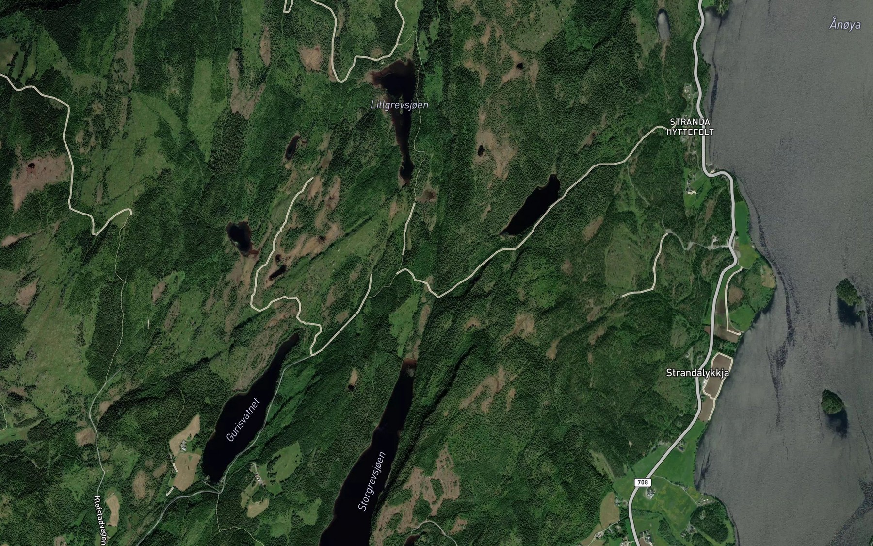 Satellite map of the Grevsjobekken