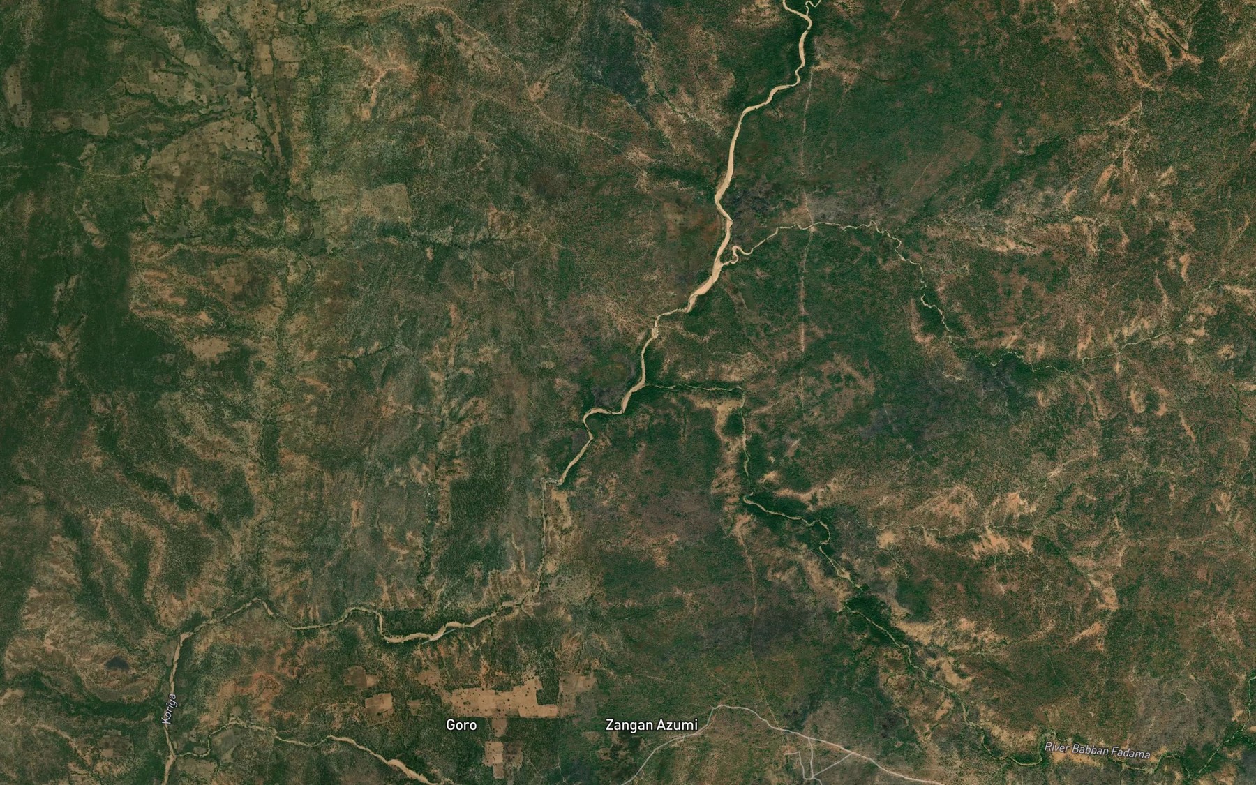 Satellite map of the River Babban Fadama