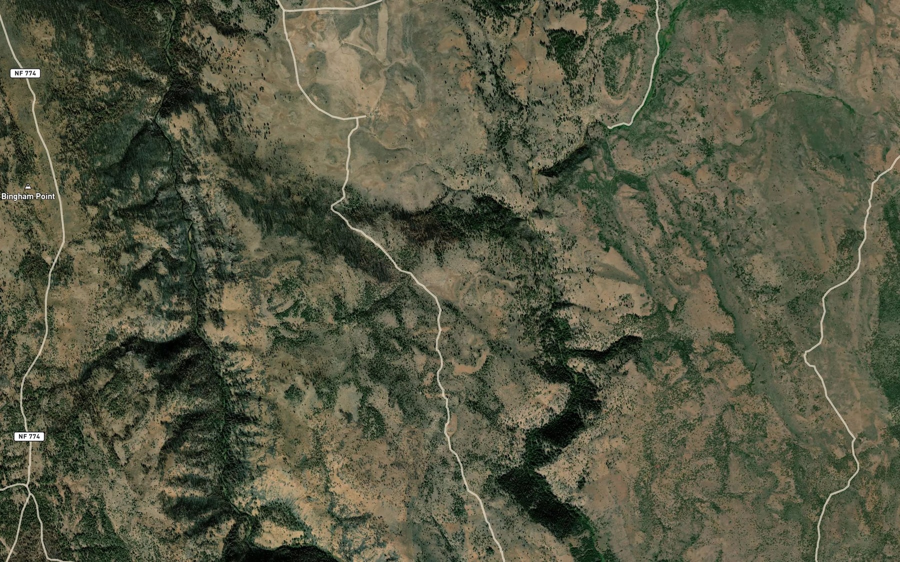 Satellite map of the Slate Reservoir