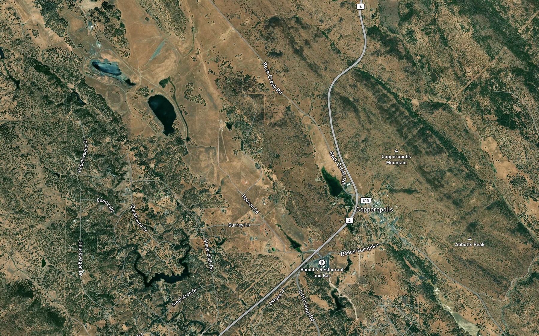 Satellite map of the Hicks Spring