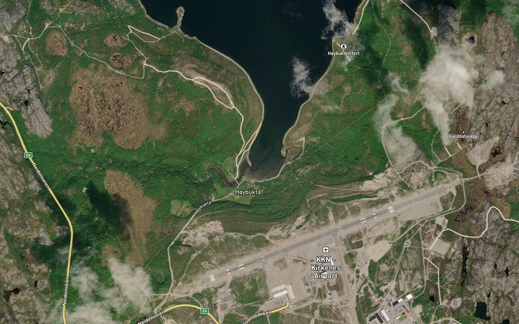 Satellite map of the Hoybukta