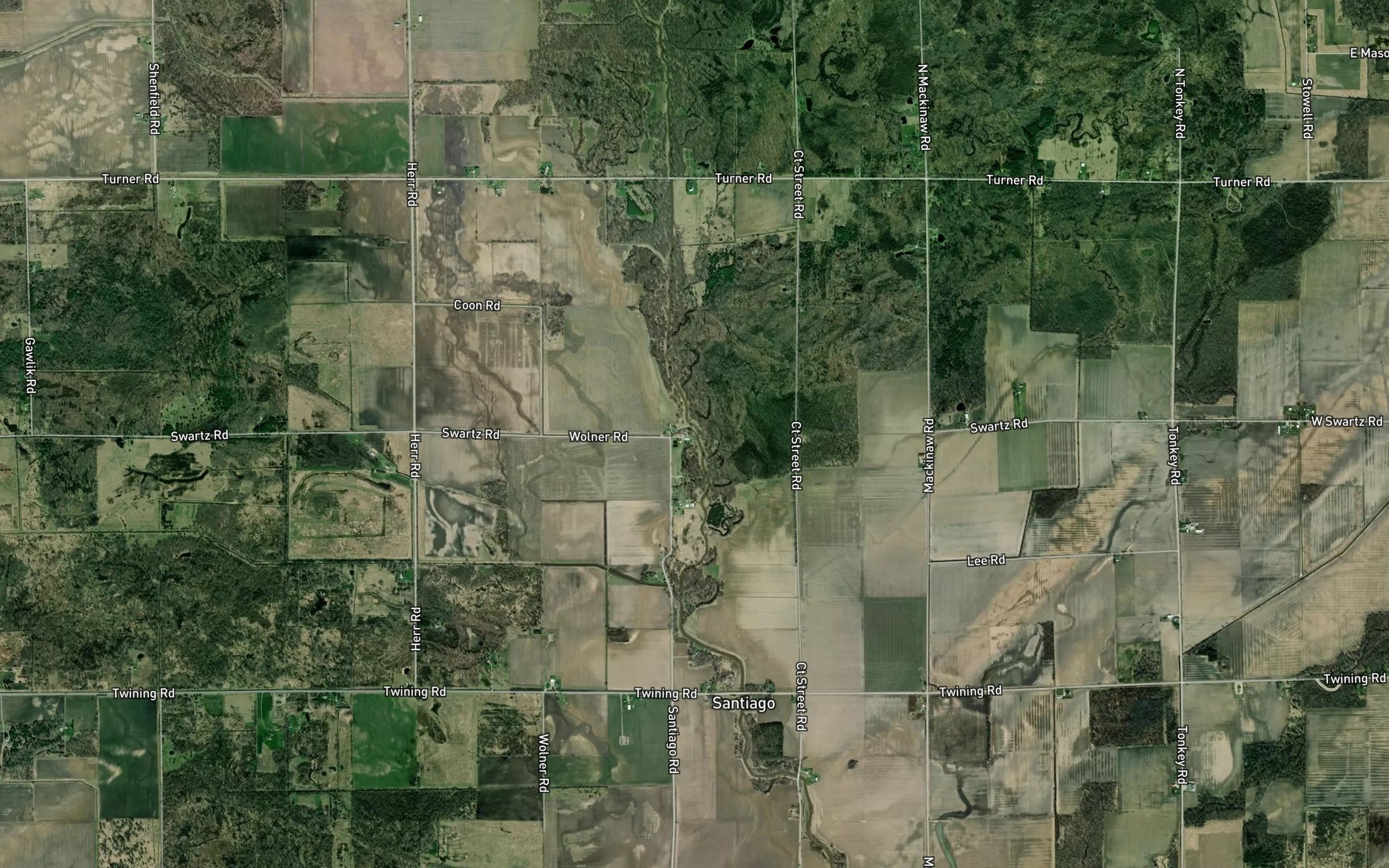 Satellite map of the Scott Drain