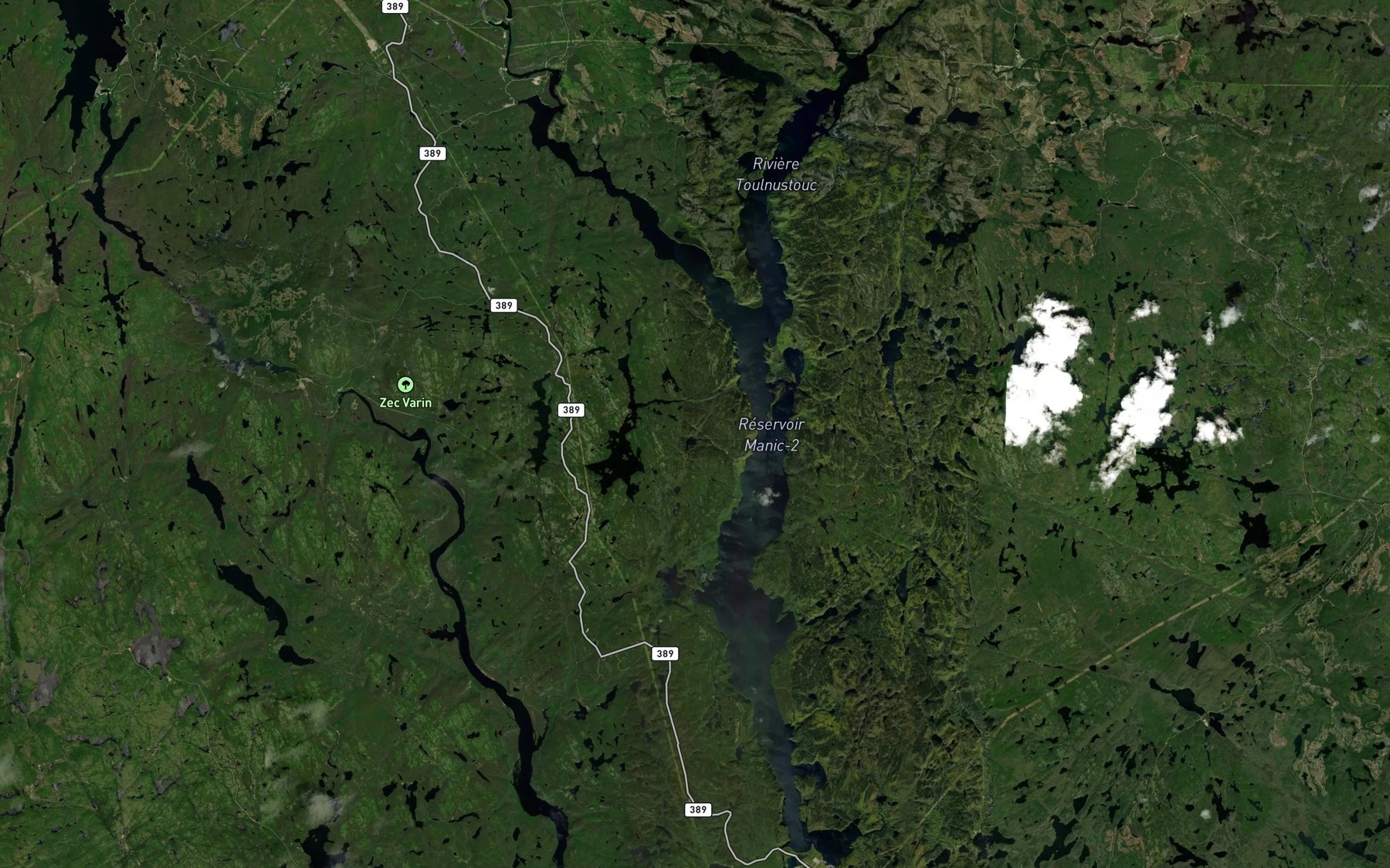 Satellite map of the Reservoir Manic 2