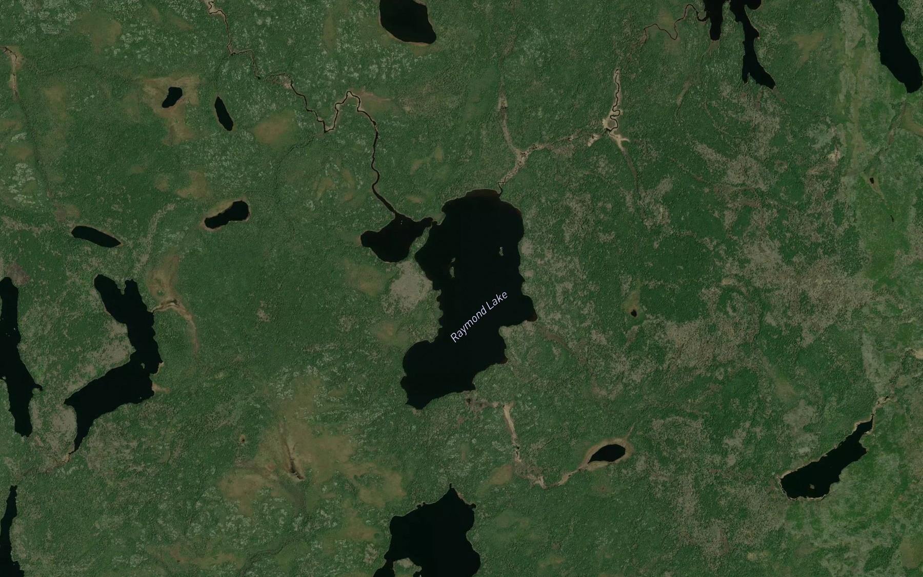 Satellite map of the Raymond Lake