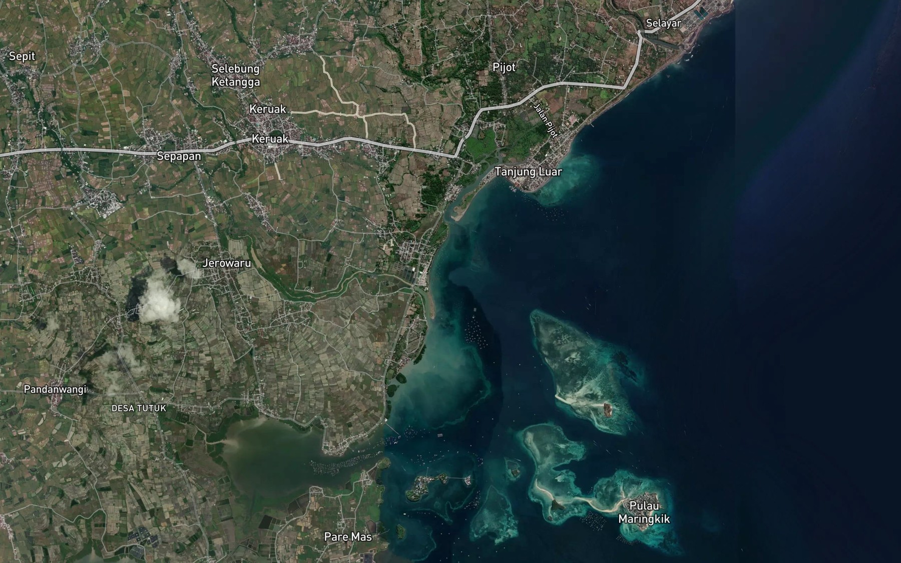 Satellite map of the Teluk Pijut