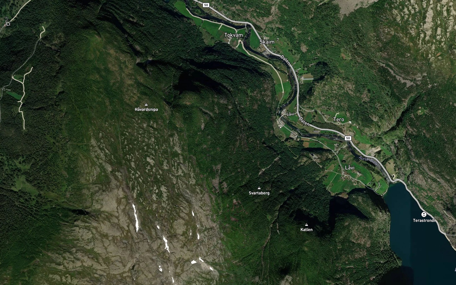 Satellite map of the Holtagrovi