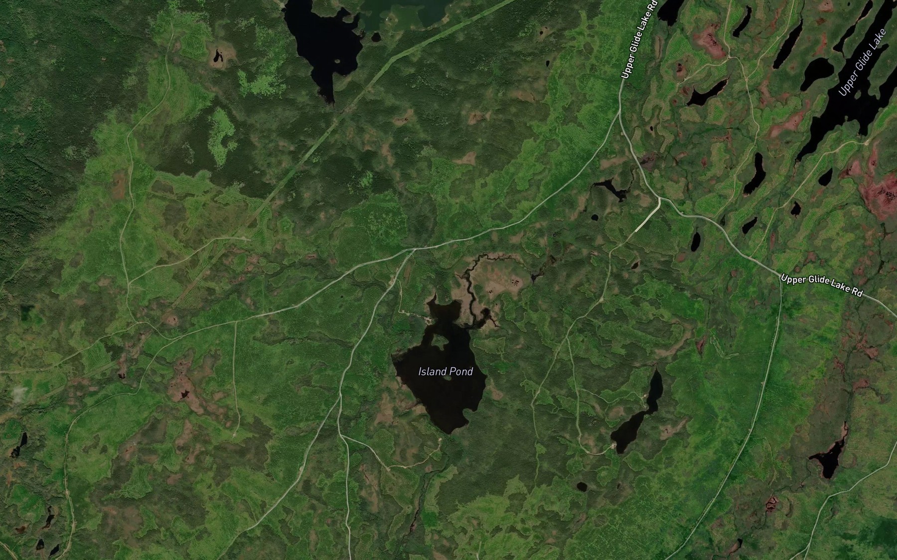 Satellite map of the Island Pond
