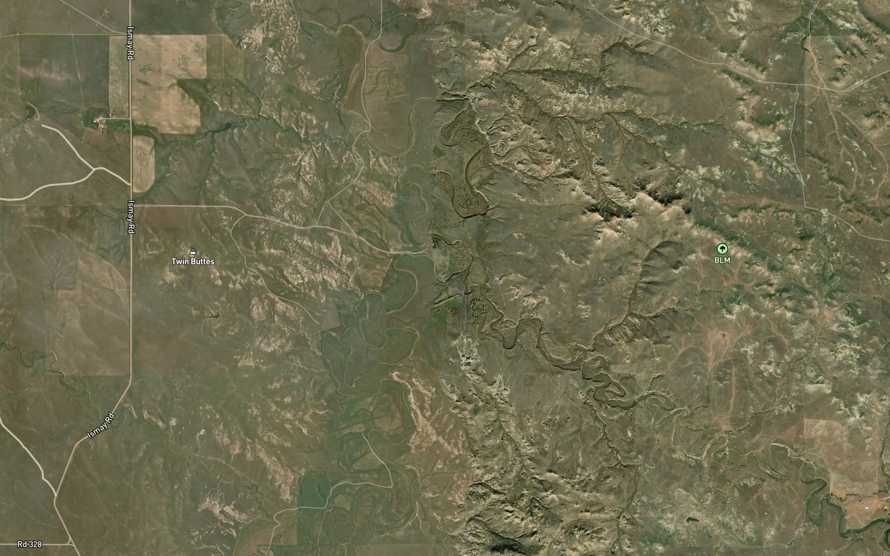 Satellite map of the Pine Creek
