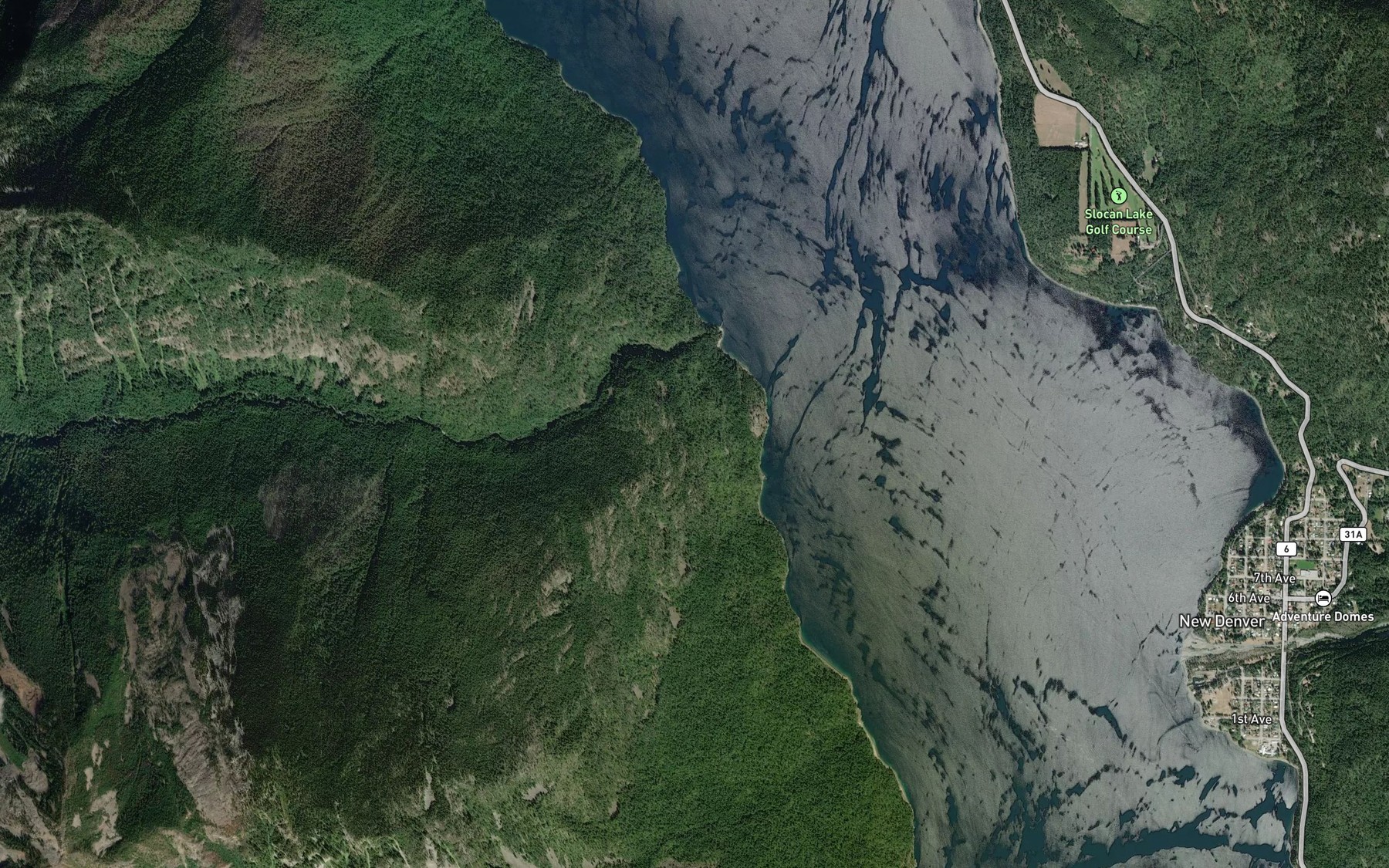 Satellite map of the Wee Sandy Creek