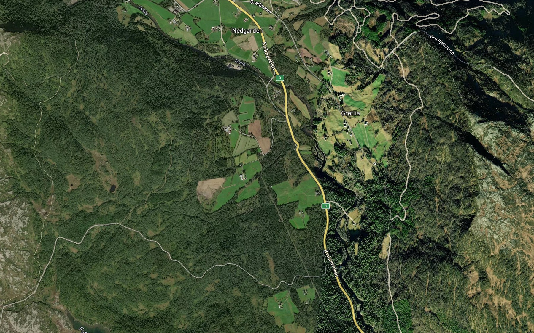 Satellite map of the Fuglasbekken