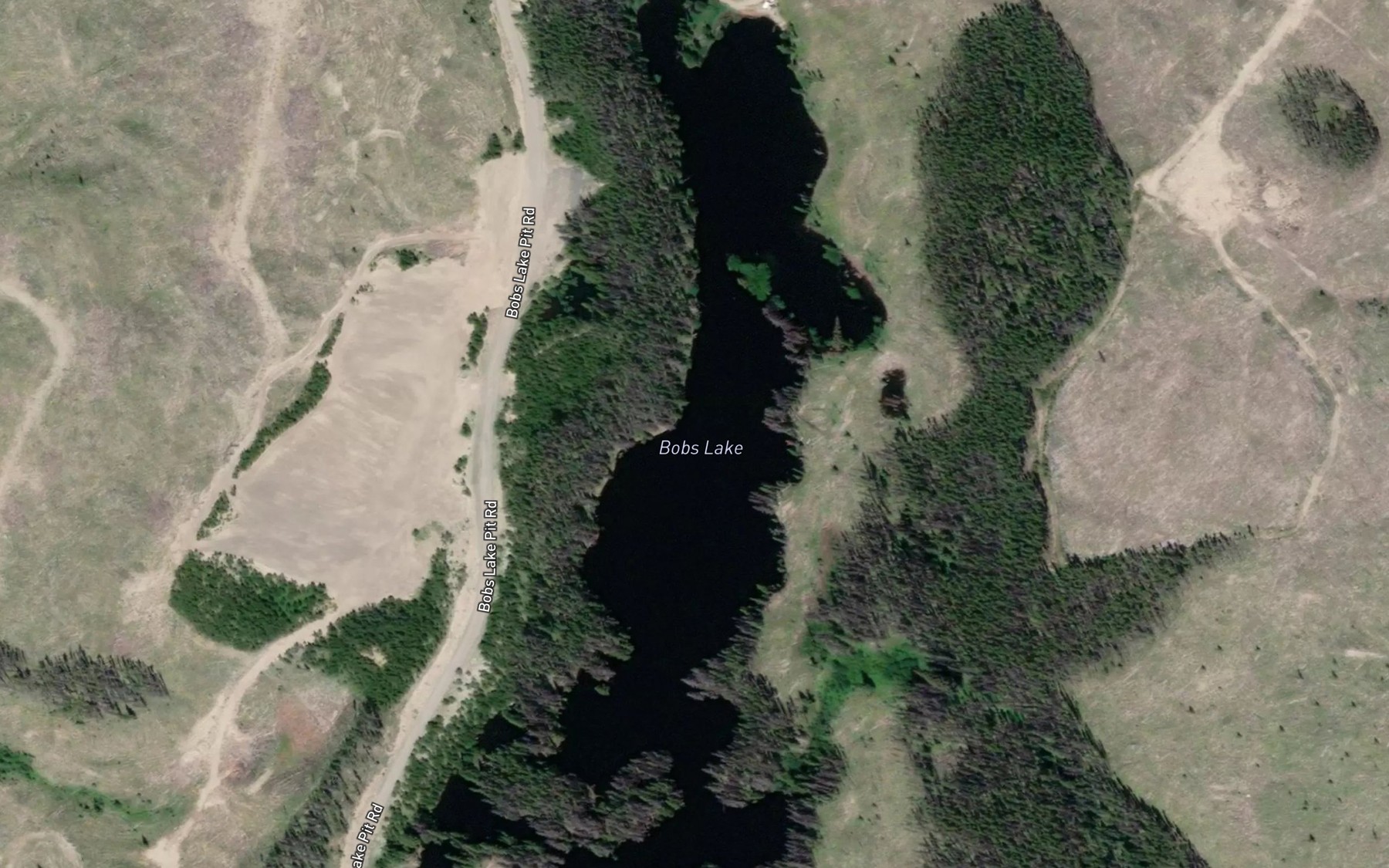 Satellite map of the Bobs Lake