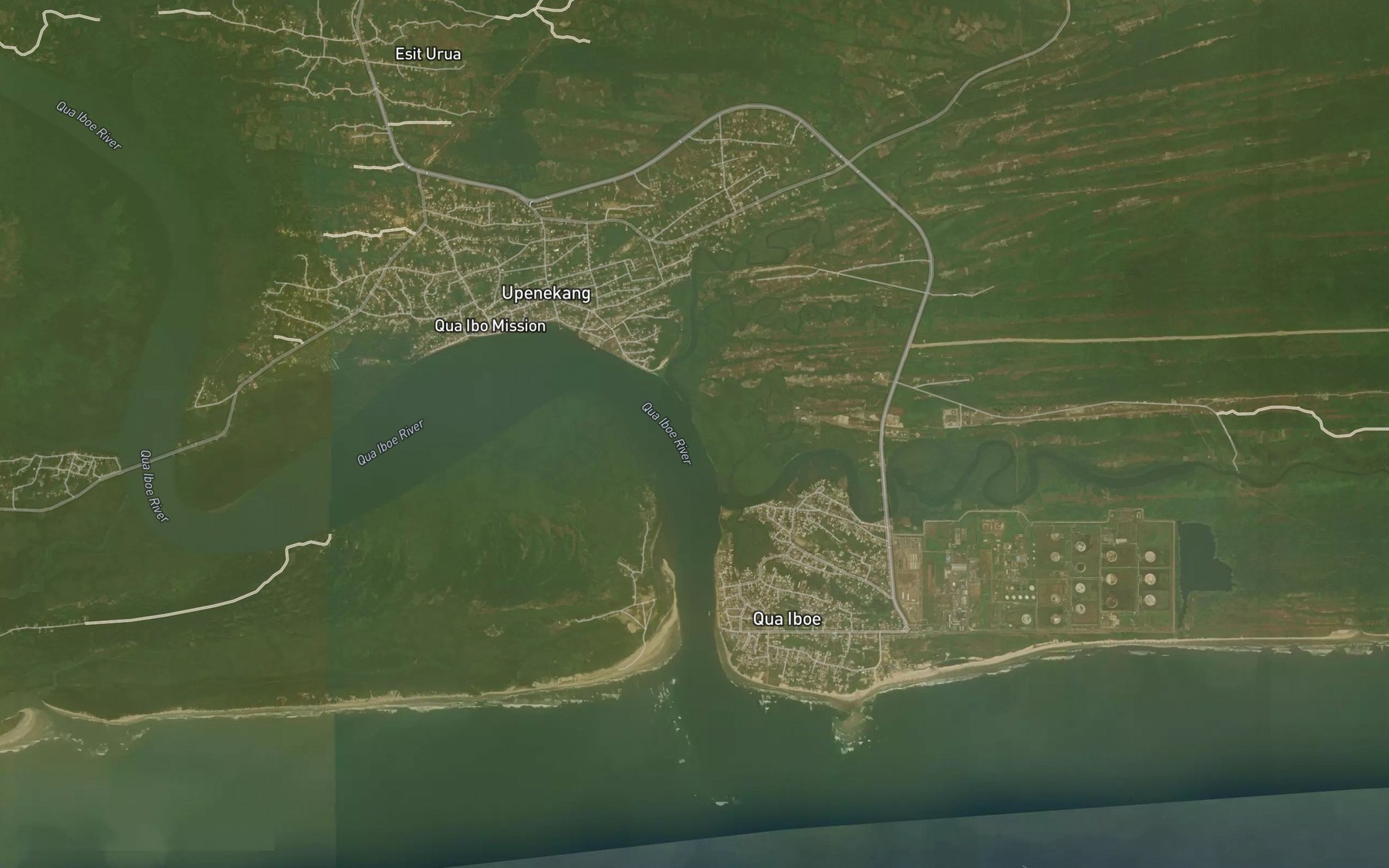 Satellite map of the Stubbs Creek