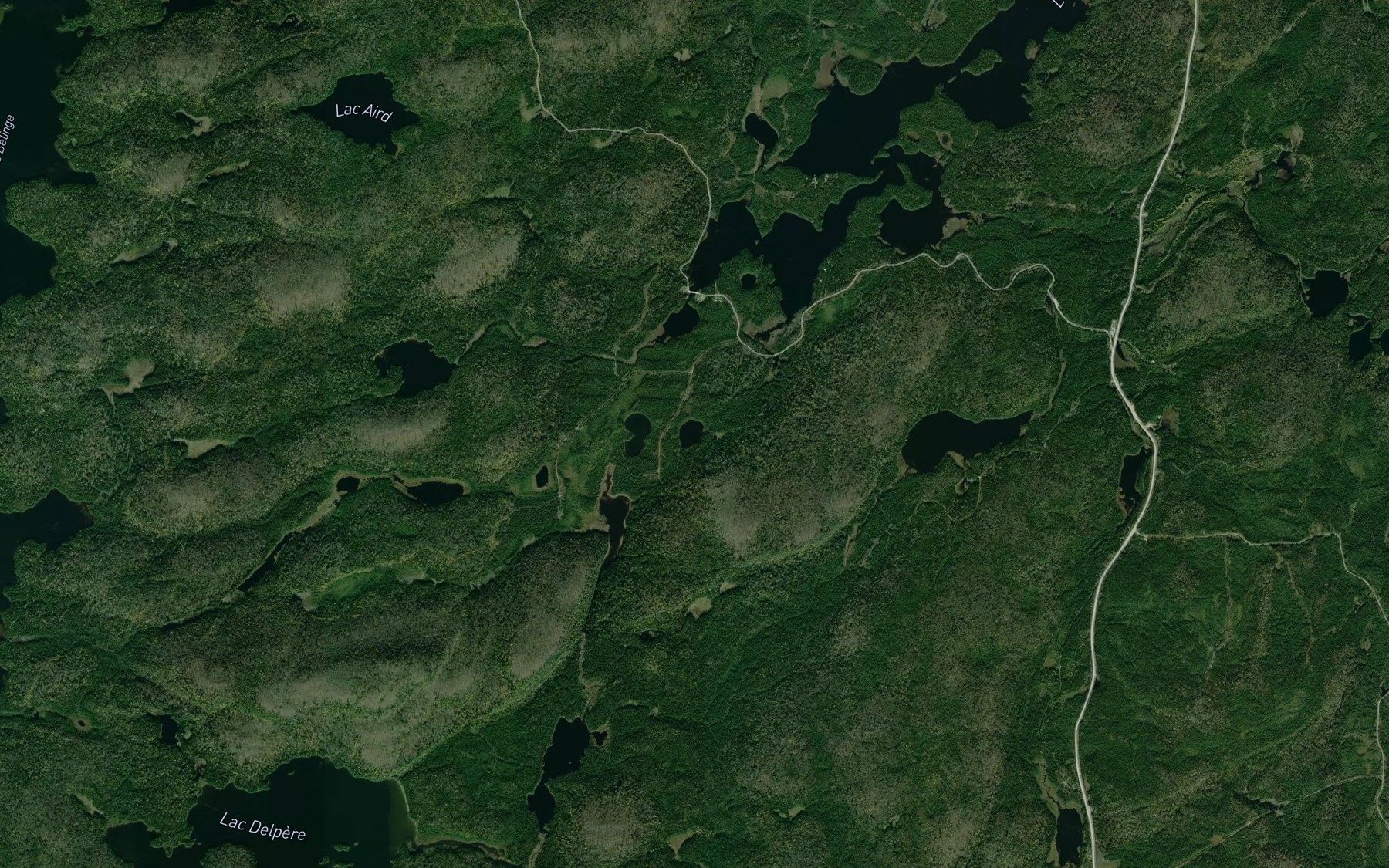 Satellite map of the Lac du Menteur