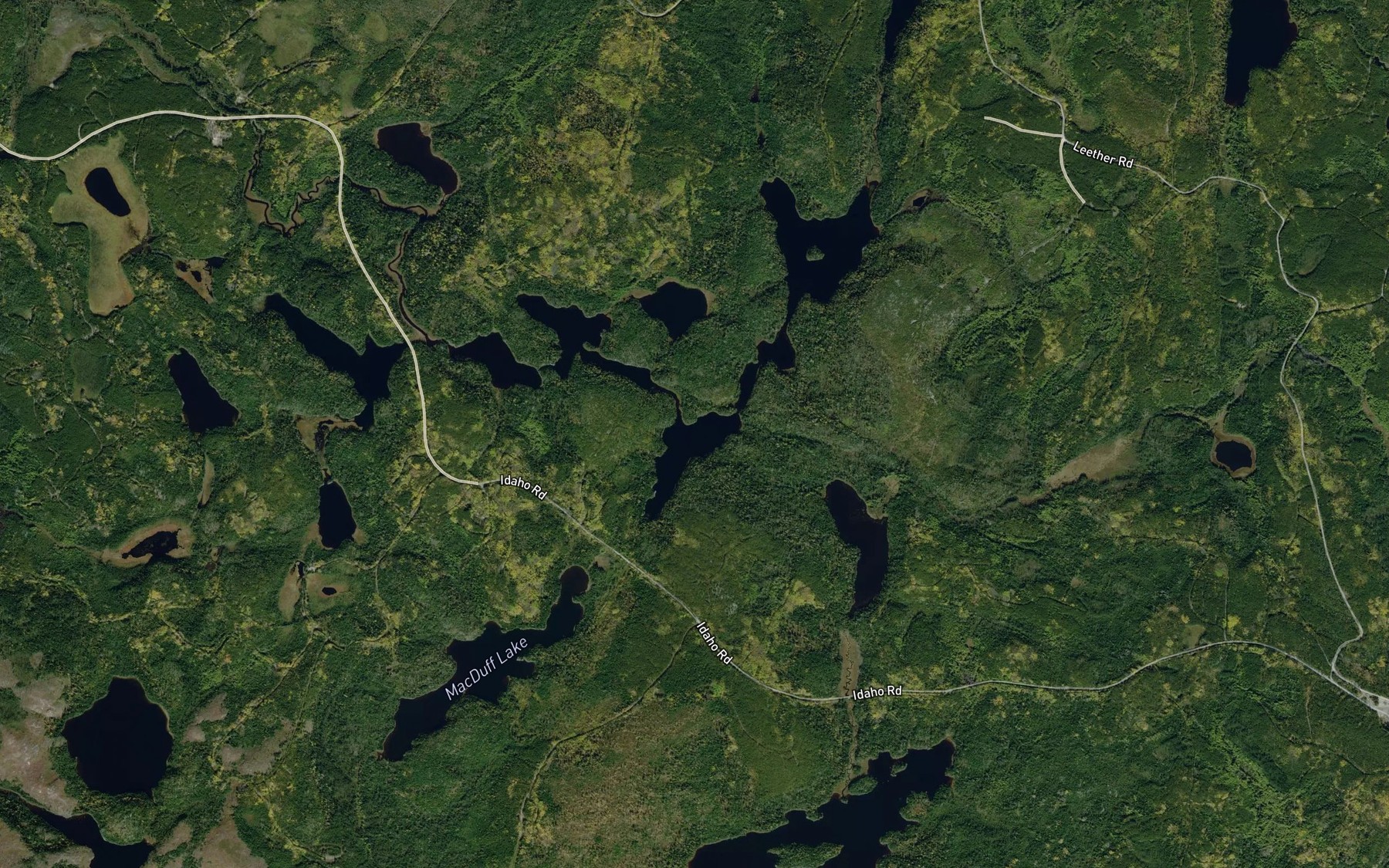 Satellite map of the Idaho Lake