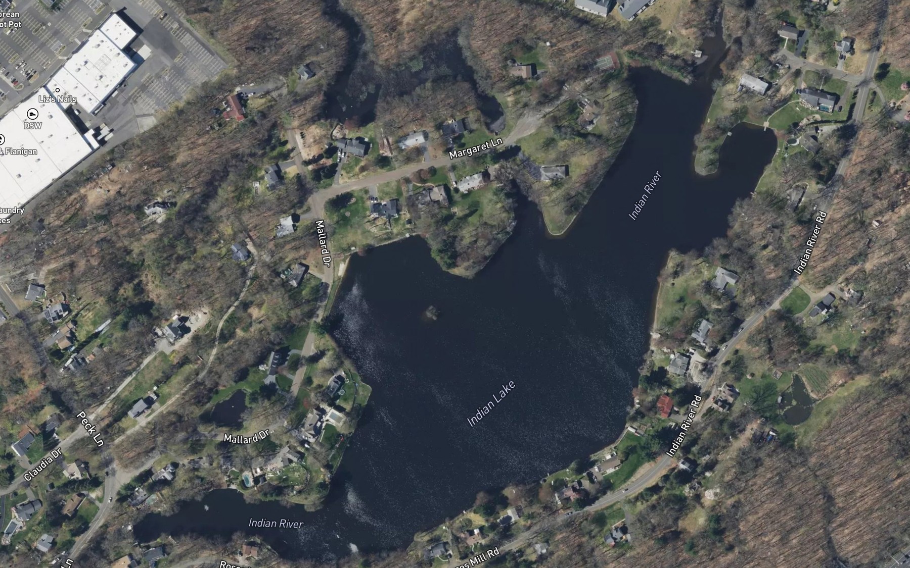 Satellite map of the Indian Lake