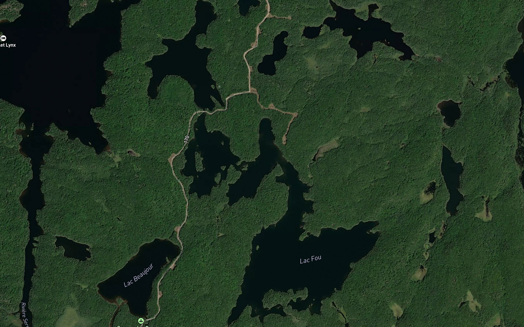 Satellite map of the Lac Fou