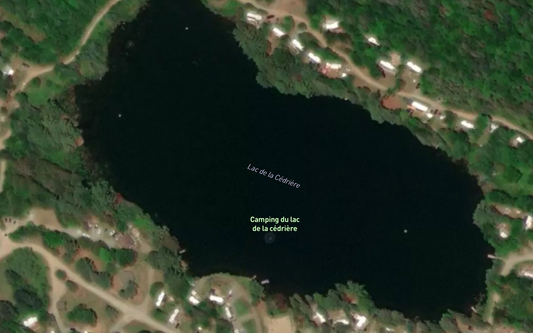 Satellite map of the Lac de la Cedriere