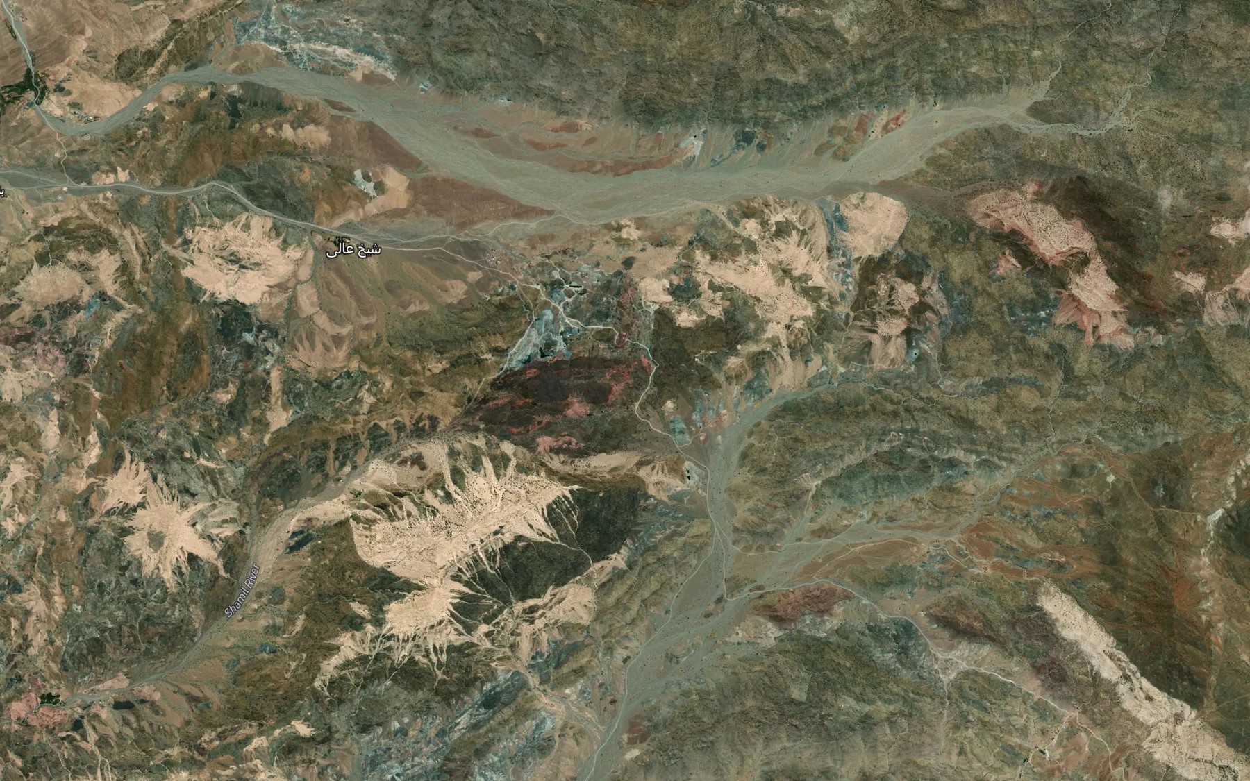 Satellite map of the Cheshmeh-ye Kol Chenar