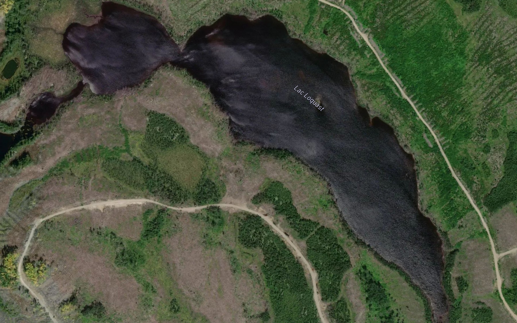 Satellite map of the Lac Loquast