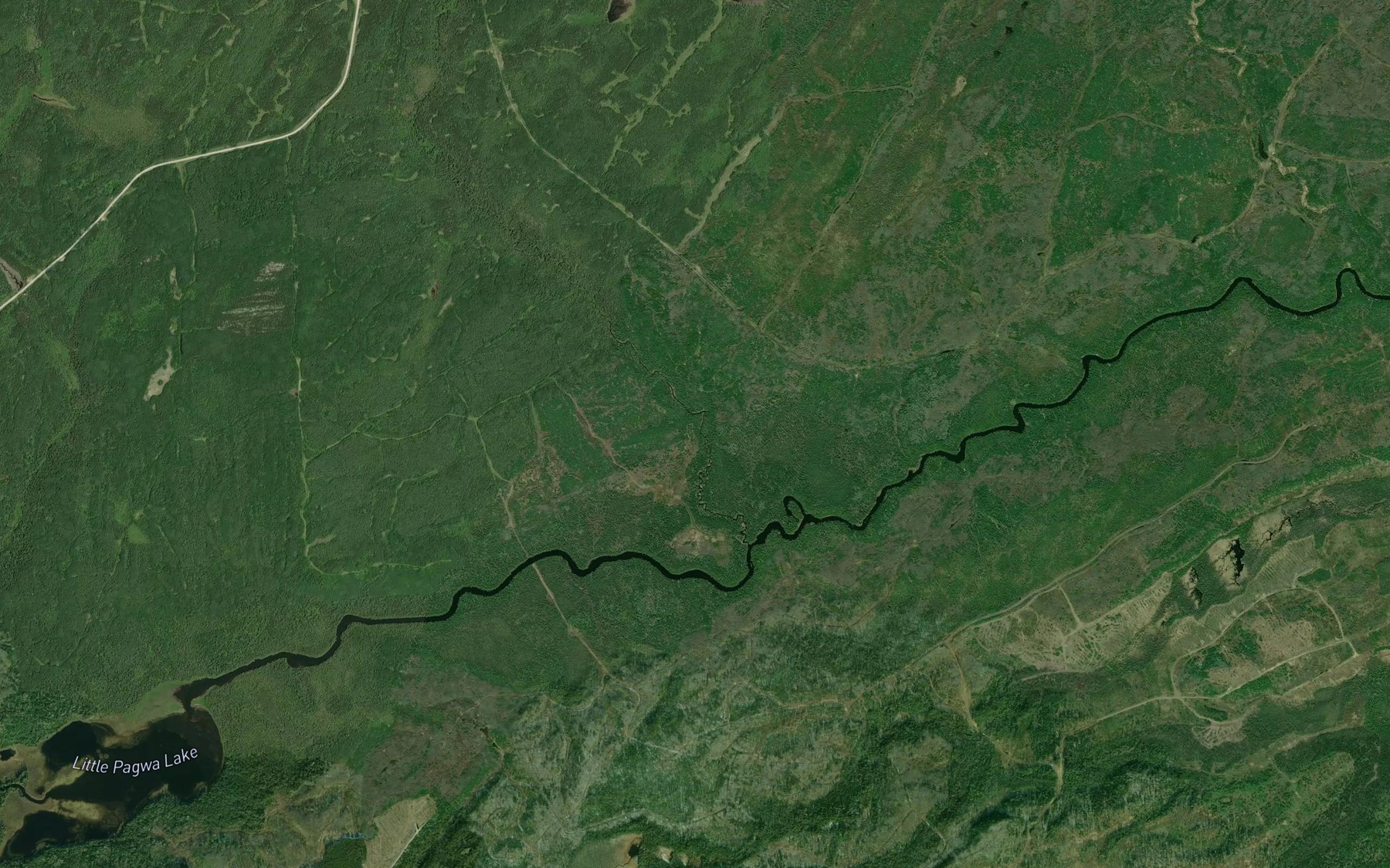 Satellite map of the Flynne Creek