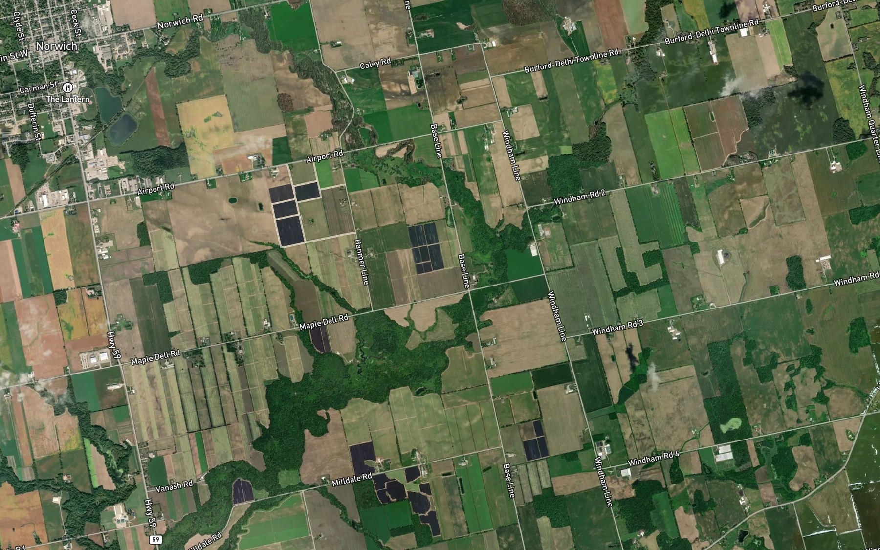 Satellite map of the Otter Creek