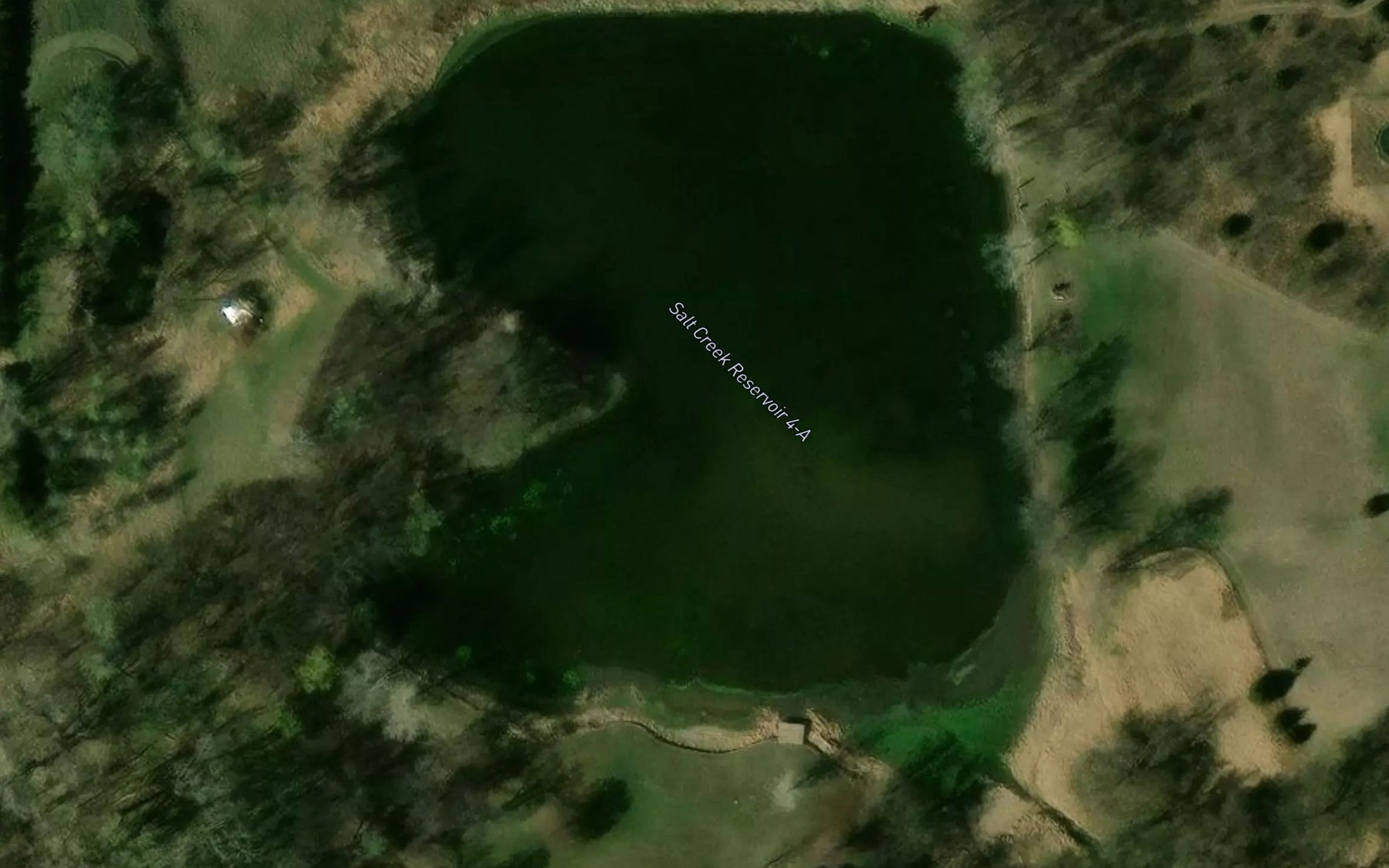 Satellite map of the Salt Creek Reservoir 4-A