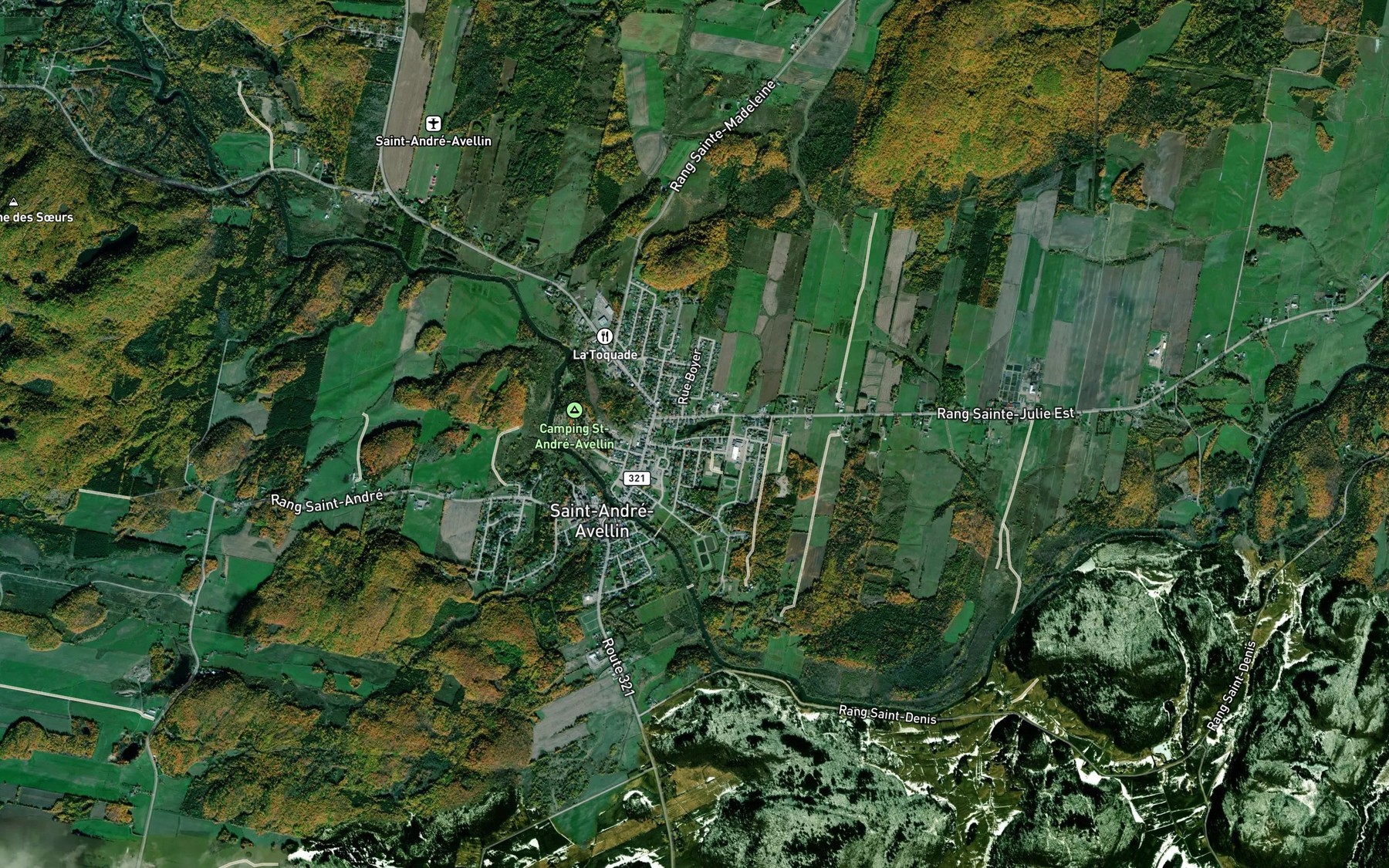 Satellite map of the Lac Whissell
