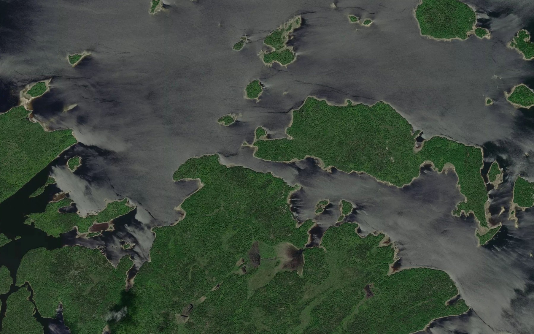 Satellite map of the Maclean's Narrows