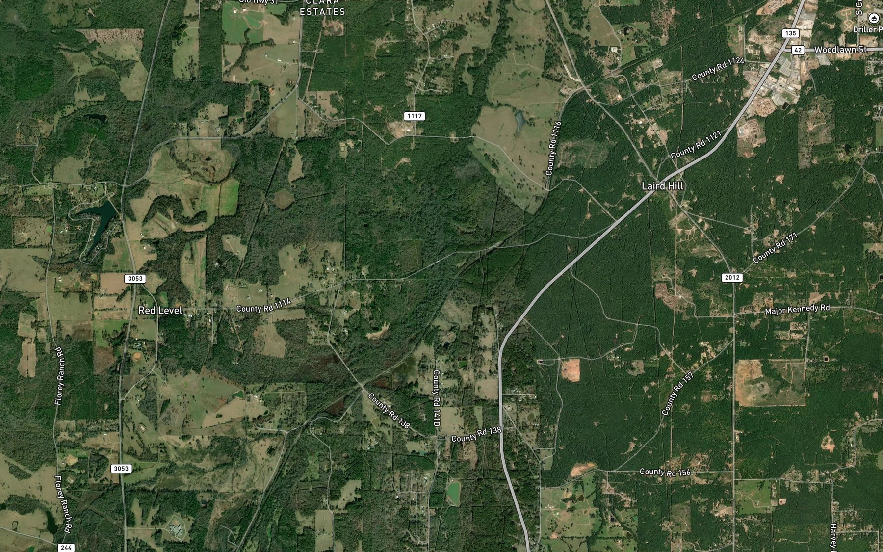 Satellite map of the Star Creek