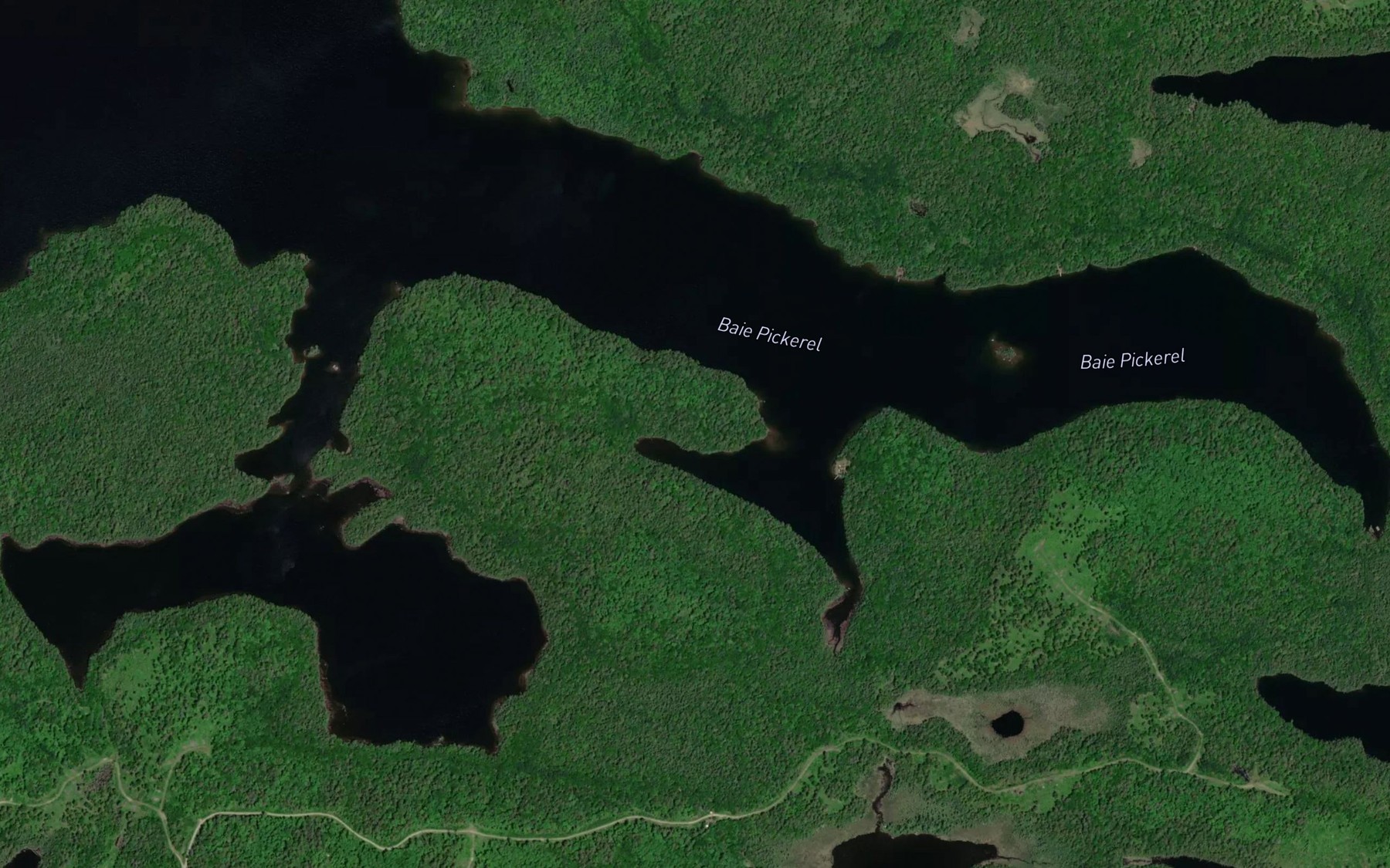 Satellite map of the Baie Pickerel