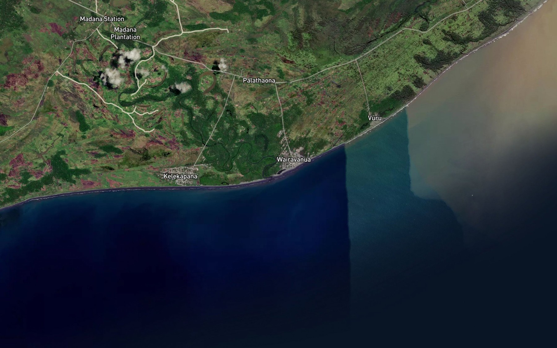 Satellite map of the Upagau River