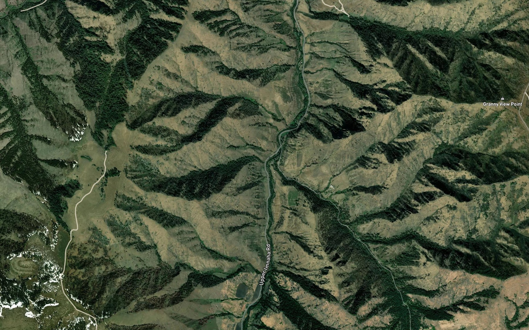 Satellite map of the Dunn Creek
