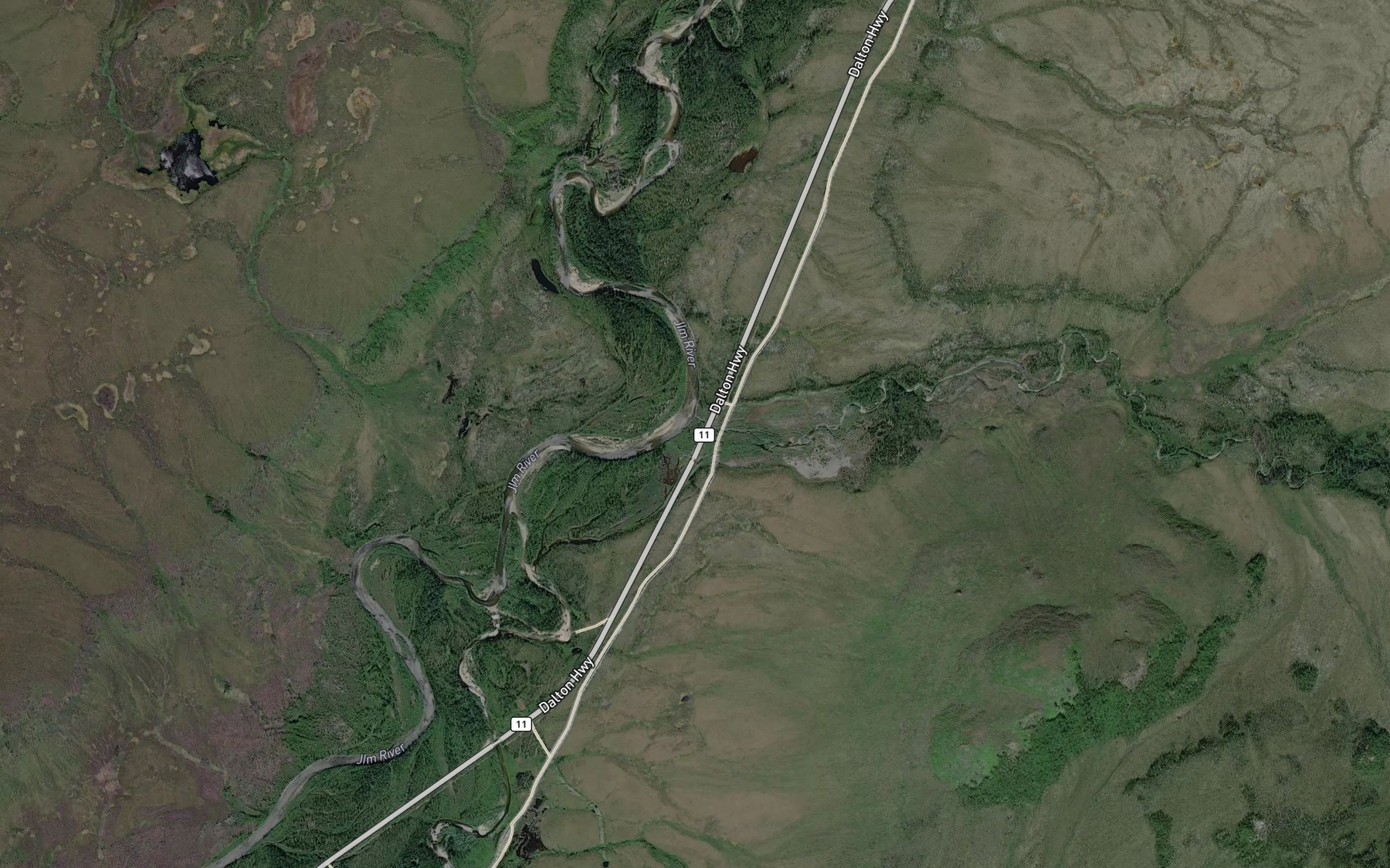 Satellite map of the Douglas Creek