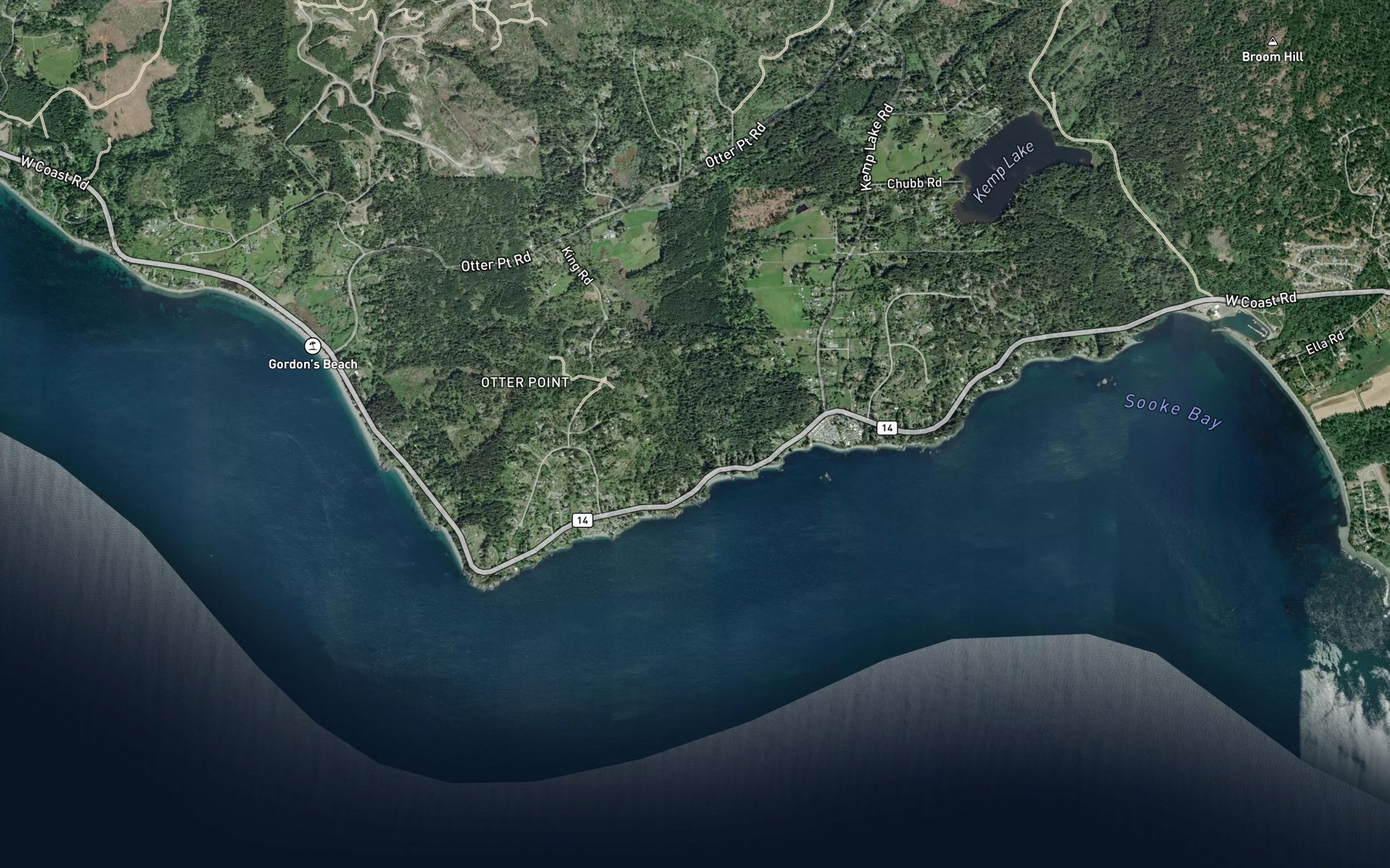 Satellite map of the King Creek
