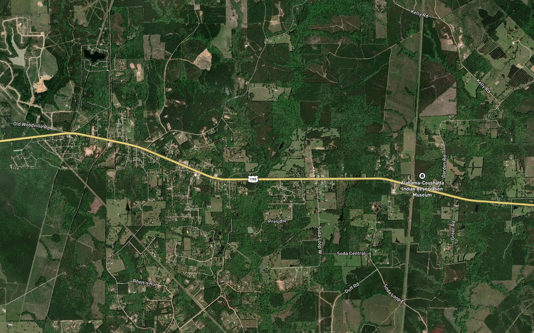 Satellite map of the Beech Creek