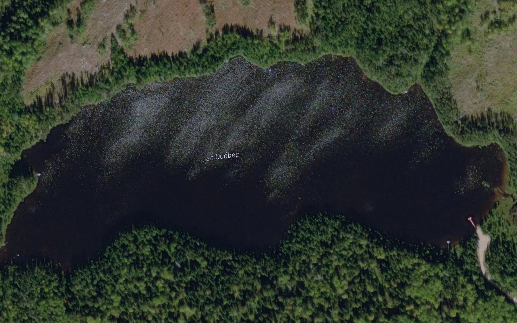 Satellite map of the Lac Quebec