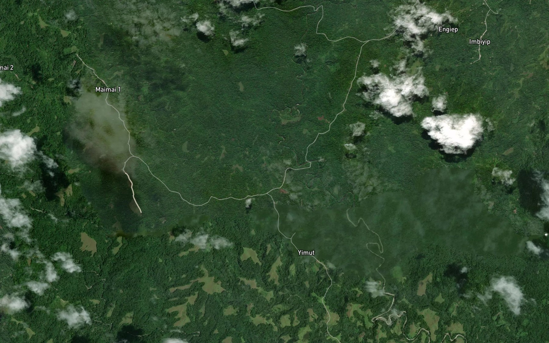 Satellite map of the Bulla Creek