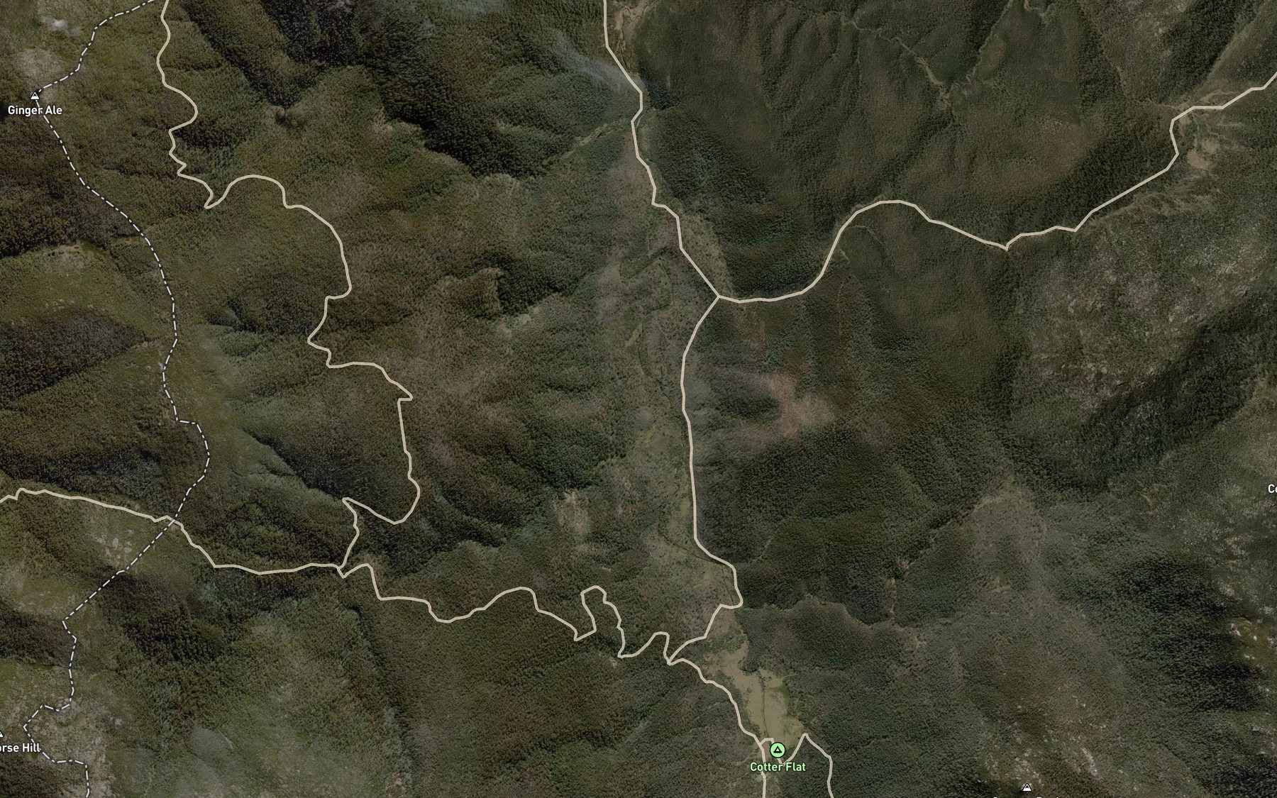 Satellite map of the McKeahnie Creek
