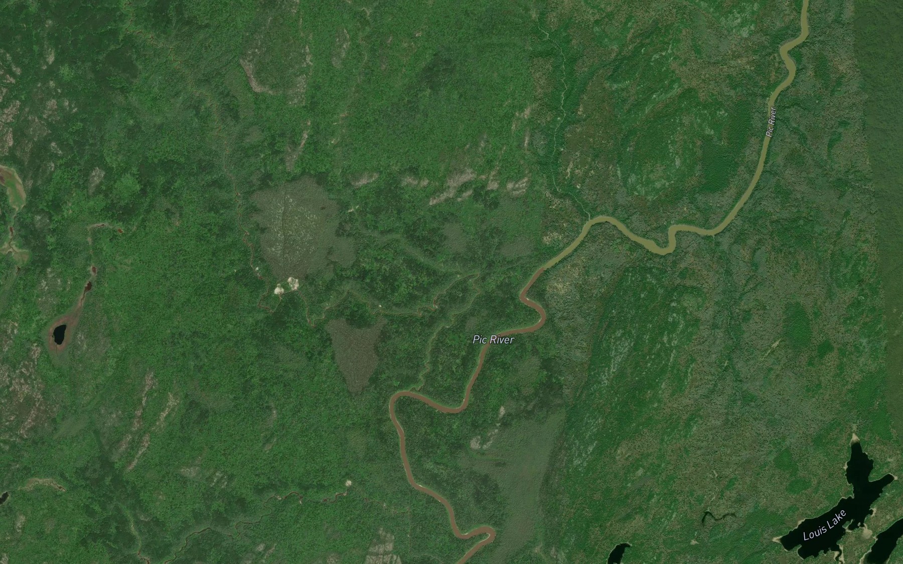 Satellite map of the Little Joe Creek
