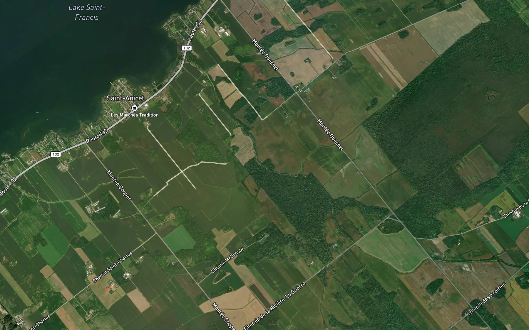 Satellite map of the Ruisseau de la Fourche a Brule