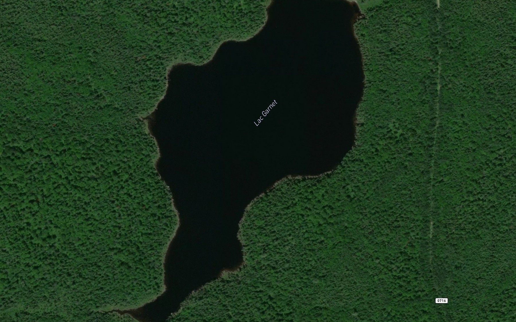 Satellite map of the Lac Garnet
