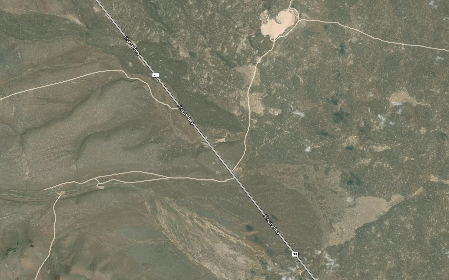 Satellite map of the Sheephead Reservoir