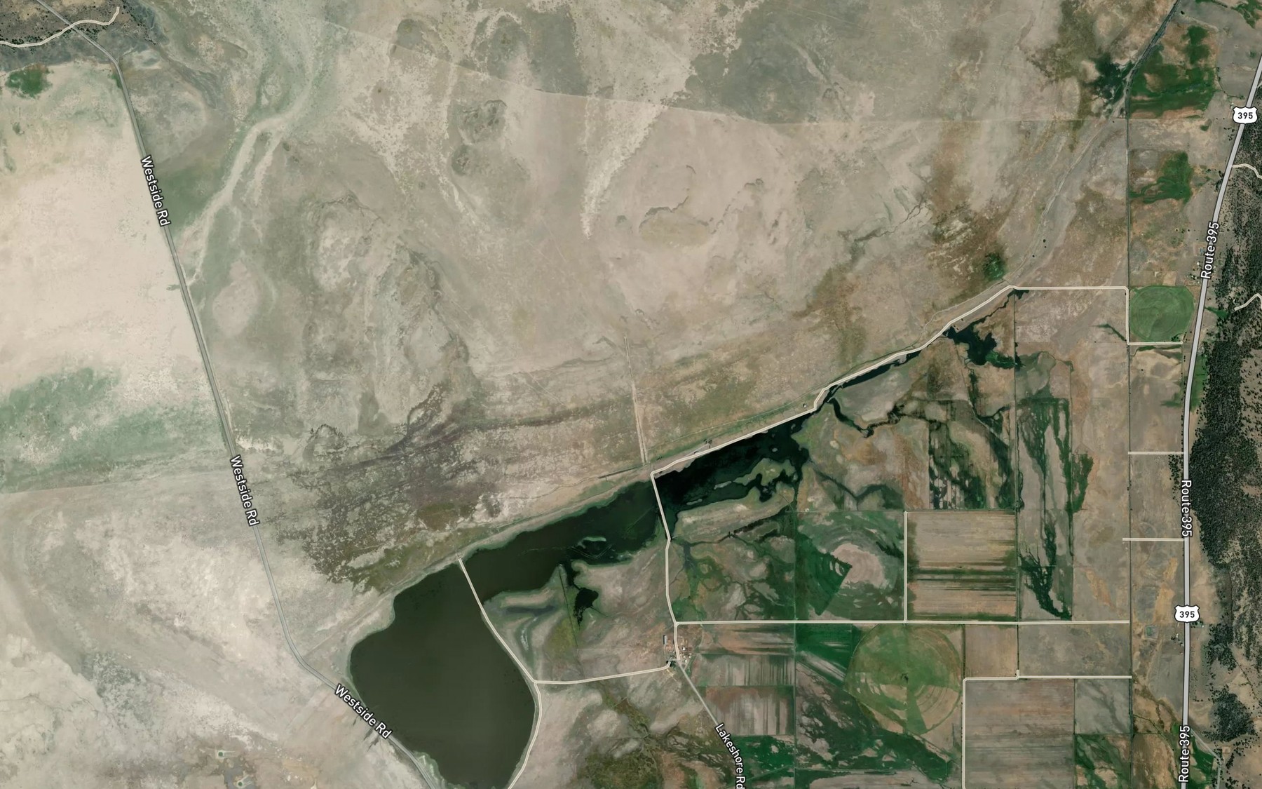 Satellite map of the Davis Creek