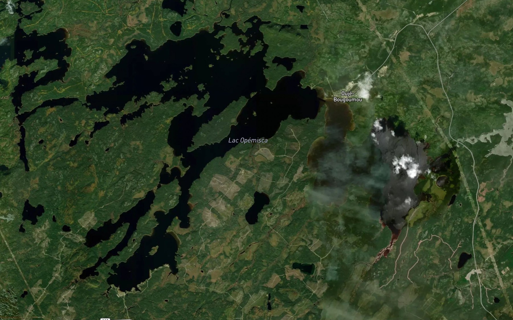 Satellite map of the Lac Opemisca