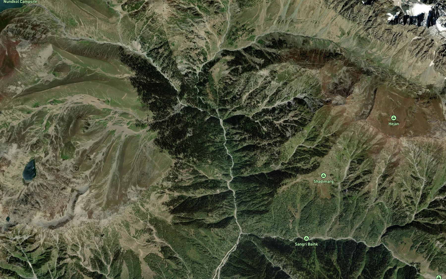 Satellite map of the Bod Kel Nar