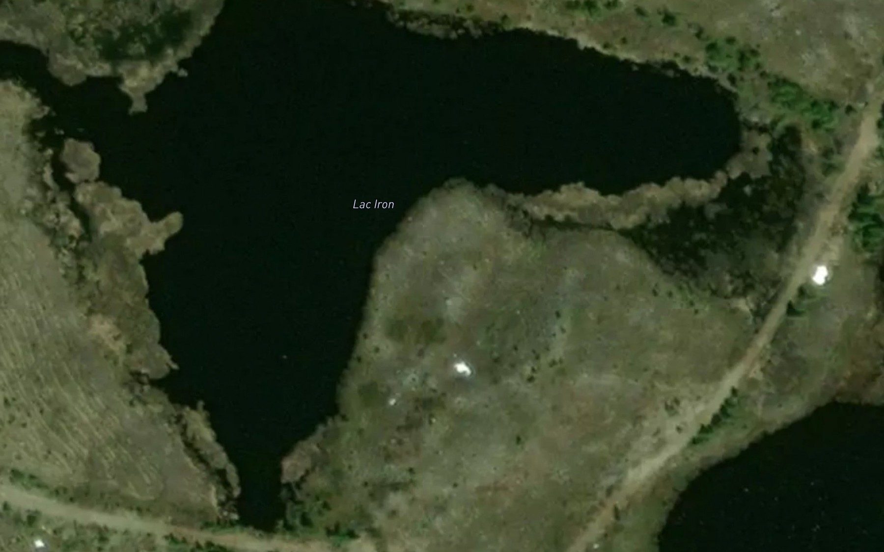 Satellite map of the Lac Iron