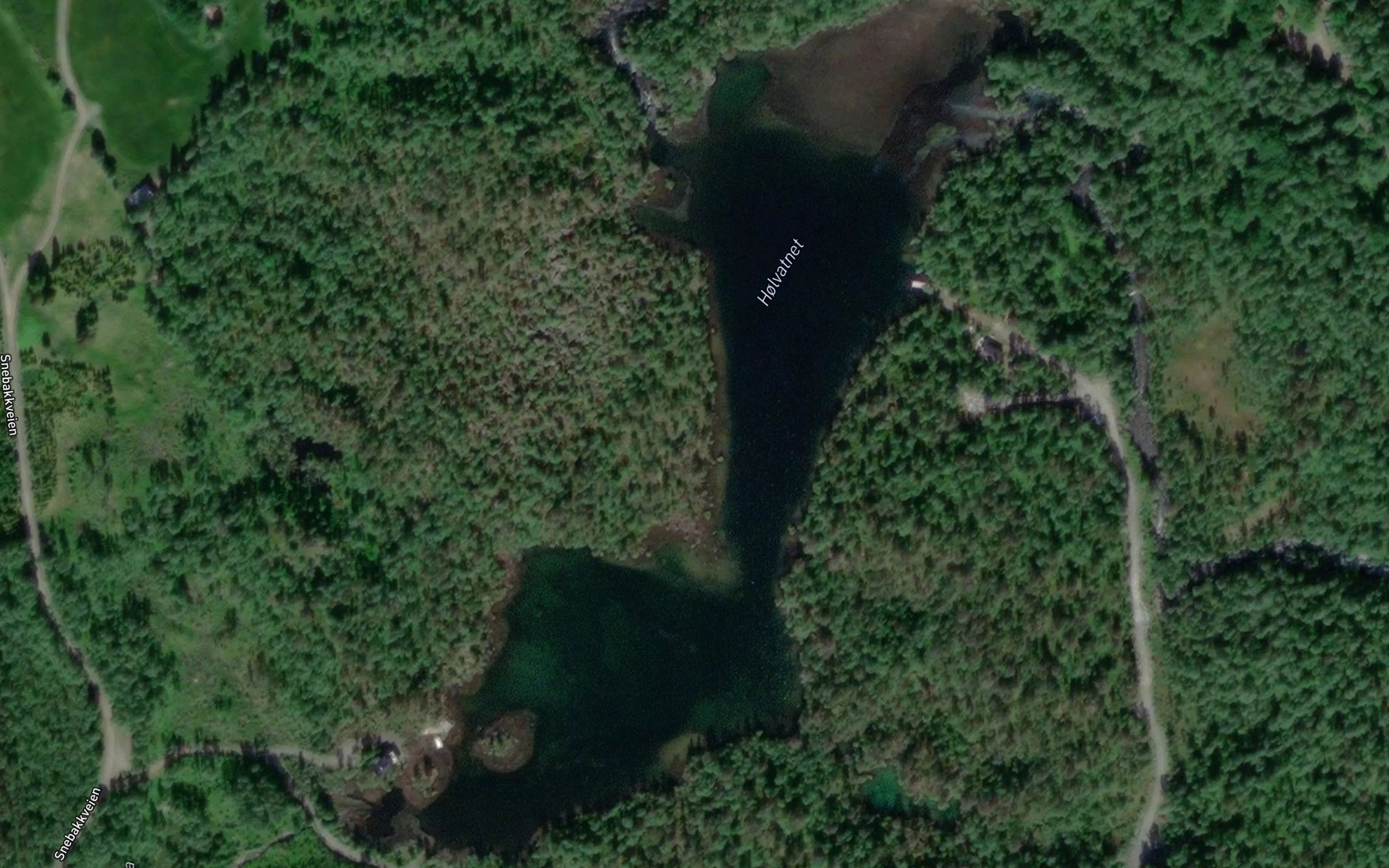 Satellite map of the Holvatnet