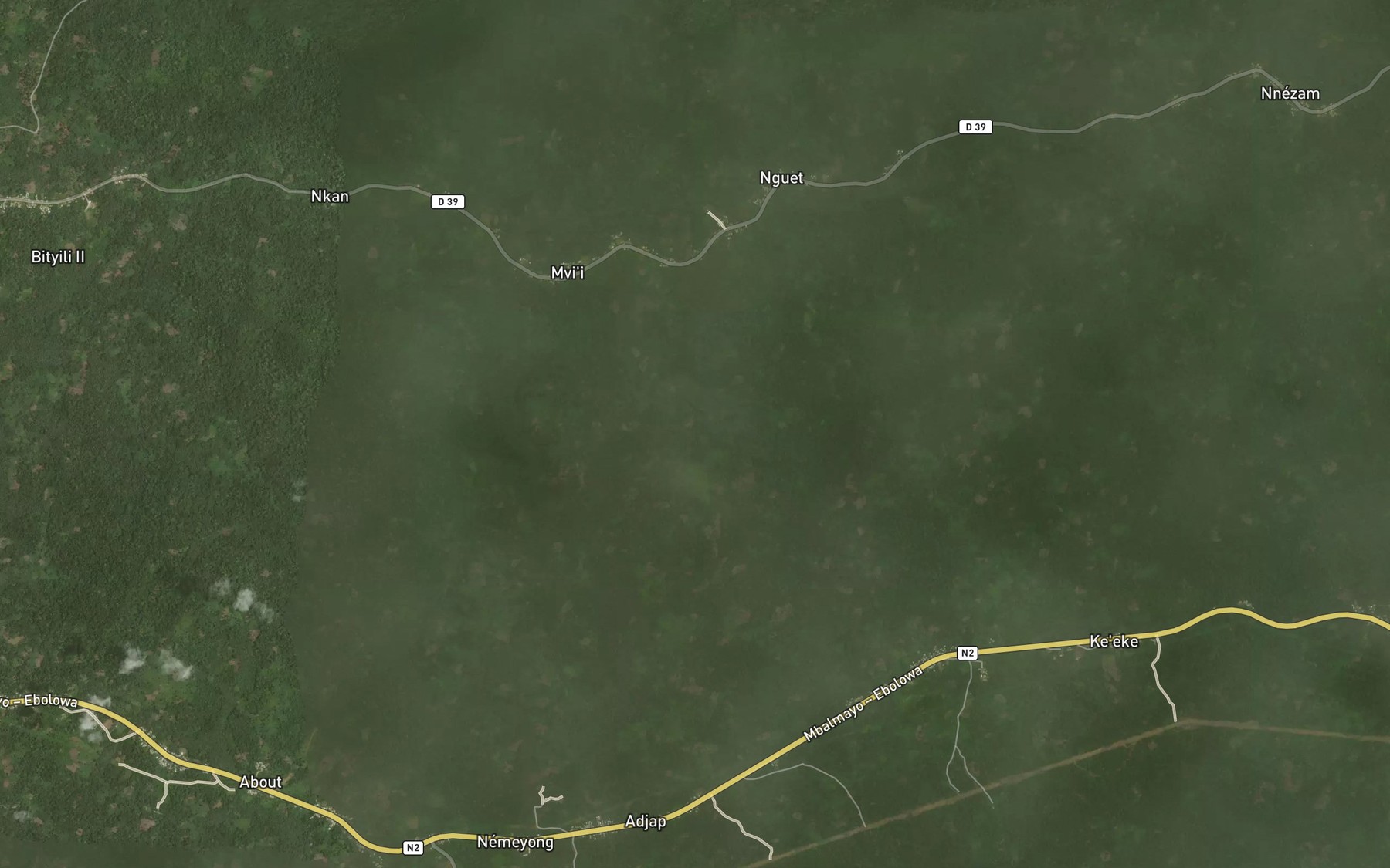Satellite map of the Melongo
